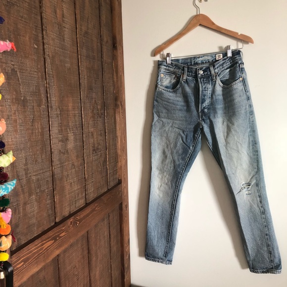 levi's 501 skinny white oak cone denim